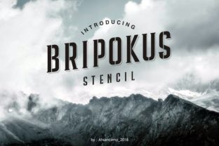 Bripokus: A Bold Condensed Stencil Typeface for Editorial Impact
