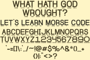 Lets Learn Morse Code: A Bold Display Font for Editors