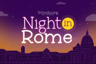Night in Rome: A Playful Display Font for Editorial Design