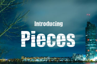 Pieces: A Pixel Display Font for Bold Branding