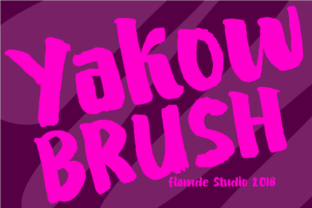 Yakow Brush: A Hand-Painted Display Font for Makers